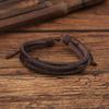 Men's Retro Coffee Color Alloy Cross Scripture Bracelet