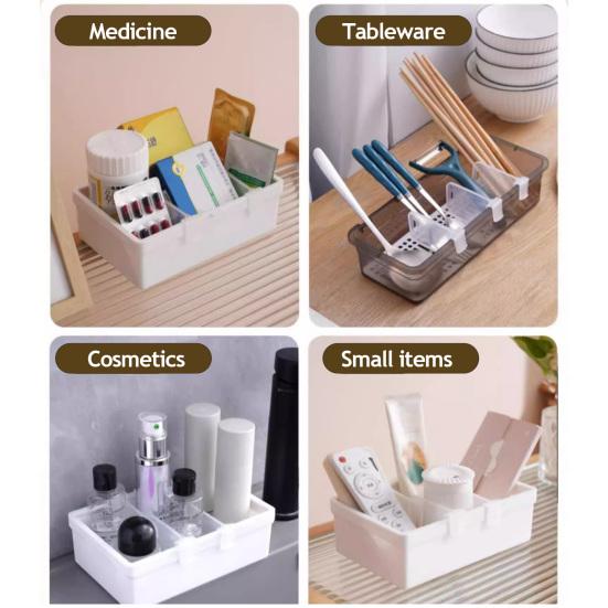 Přihrádka do dveří lednice Průhledný design Snadná instalace zacvaknutím PP plast Nastavitelná přepážka Flexibilní organizér úložiště