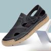 2025 Summer New Leather Sandals for Men Solid Color Fashion Casual Soft Sole Hallow Breathable Antiskid Designer Shoes Man