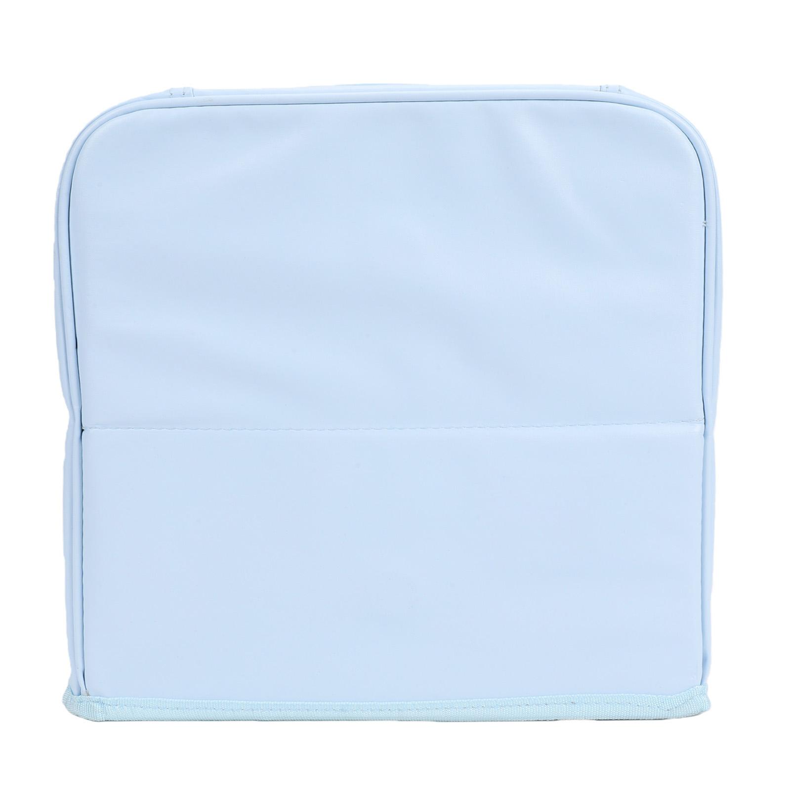 

Standing Makeup Bag Large Capacity Multiple Compartments Vertical Makeup Organizer with Reinforced Base Blue синий