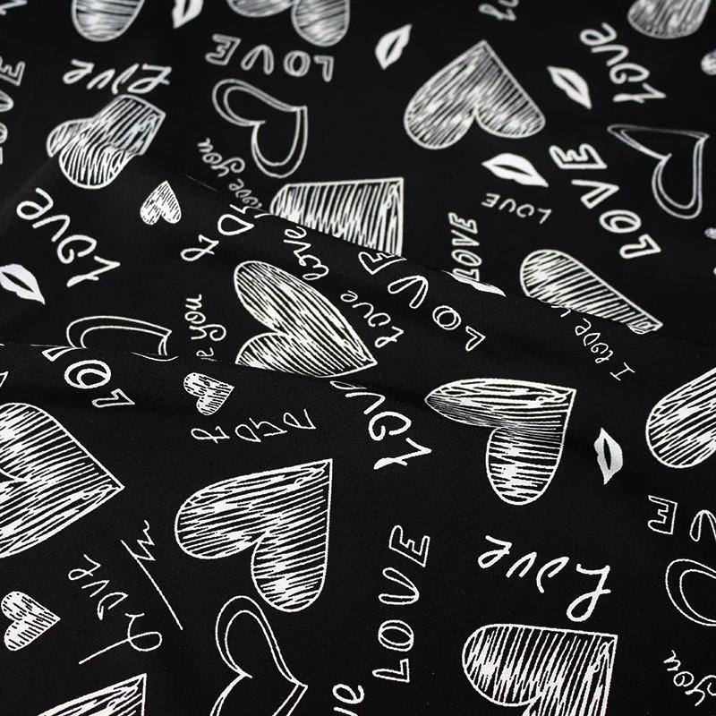 Flower Printed Rayon Viscose Fabric Soft By The Meter for Skirts Pajamas Clothes Cheongsam Diy Sewing Cloth Floral White Green