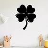 Minimalist Black Iron Four Leaf Clover Metal Wall Sculpture Home Bedroom Office Decor Good Luck Gift for Wedding Valentine's Day