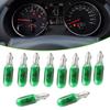 10pcs Green W2W T5 Car Dashboard Dash Bulbs trument Panel Light Halogen Lamp Universal 12V Accessories Car Interior Lights
