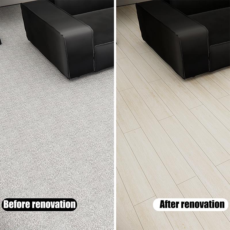 Anti Fouling Wood Pattern Floor Sticker Self Adhesive Waterproof Wear Resistant Flooring for Kitchen Room Renovation