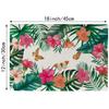 4/6pcs Tropical Plants Hibiscus Flower Table Mats, Spring And Summer Floral Palm Leaves Monstera Butterfly Dining Place Mats for Table Decoration, Haw