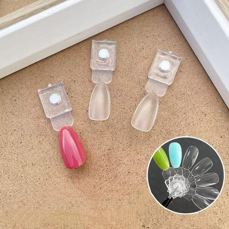 120pcs Magnetic Nail Absorbing Nail Plate Color Test Display Board for Nail Art Practice Swatch Organizer for Salon and DIY Manicure