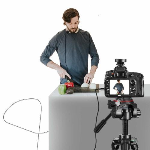 Nicama LVM7 Mini Clip-on Microphone, Pin Microphone, Condenser Microphone, Omnidirectional, High-Performance, for DSLR Cameras, Camcorders, Audio Reco