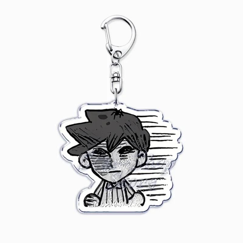 

Hot Omori Game Keychain for Accessories Bag Pendant Basil Kel Hero Aubrey Omocat Sunny Key Chain Ring Keyring Jewelry Fans Gifts