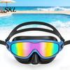 Panoramic Swim Goggles Clip-On with Case, 180 Degrees Wide View Anti-UV Case Pool Goggles, No Leakage Anti-Fog Swimming Eyewear for Children