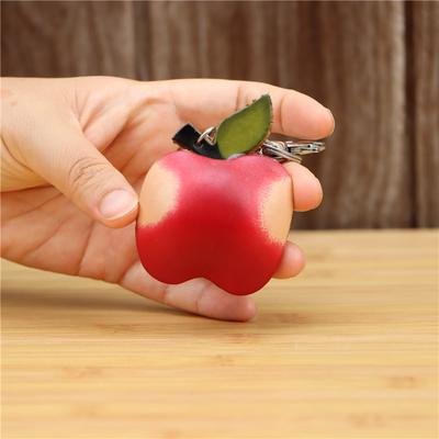 First Layer Cowhide Hand Workmanship Creative Red Apple Keychain Bag Pendant Mini Cute Cowhide Bag Accessories Gifts