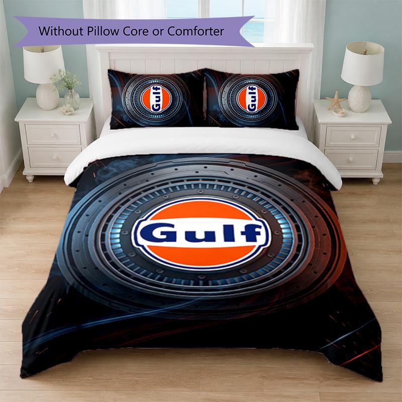 Gulf Print 3Pcs Bedding Set Duvet Cover With Two Pillowcases Soft Bed Linen For Household Bedroom