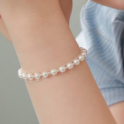 Dmoment Odette Perlen Armband aus 925er Silber
