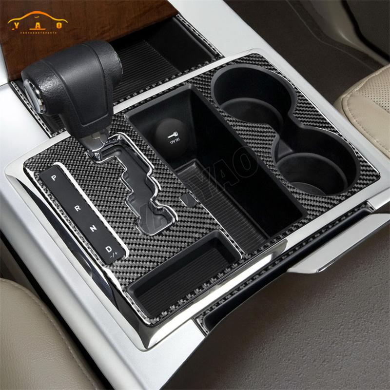 EHV5  Carbon Fiber for Dodge RAM 1500 2009 2010 2011 2012 Central Console Gear Shift Panel Decorative Sticker Decal Cover Trim