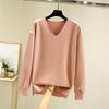 Women's Fashion Solid Colour Long Sleeve Fleece Thickened Top
