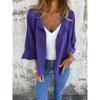 Women's Casual Solid Color Faux Suede Lapel Cardigan Coat For Spring Autumn