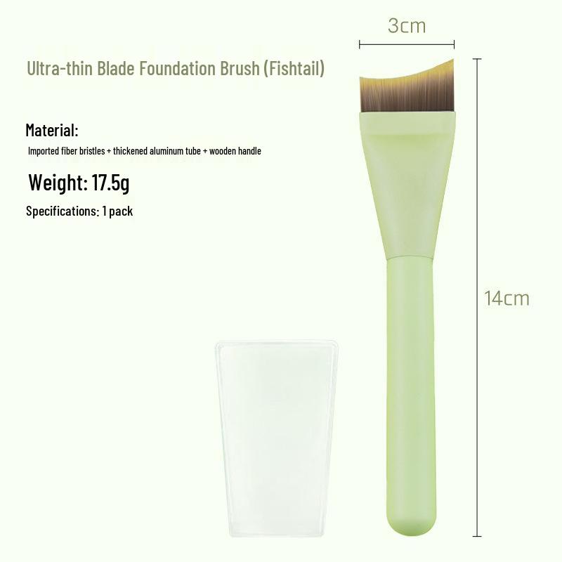 Streak-Free Flat-Head Foundation and Concealer Brush for Smooth Makeup Application