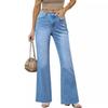 New Fashion Elastic High Waist Slim Fit Flared Jeans For Women