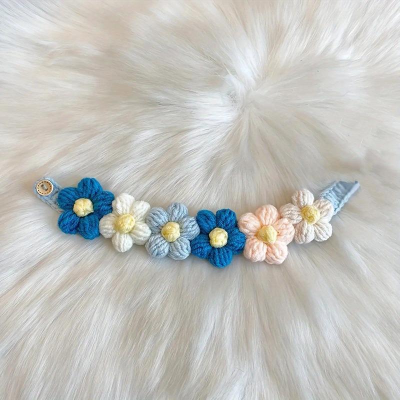 

Pet Woven Collar Woolen Collar Cute and Beautiful Pet Collar Cat Collar Dog Neck Collar 1pcs L