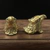 Premium Vintage Brass 3D Eagle Head Paracord Bead EDC Keychain Knife Pendant Decor for  Backpack Accessories