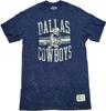 Dallas Cowboys Mens Blue Worn Sabercat T Shirt (Medium)
