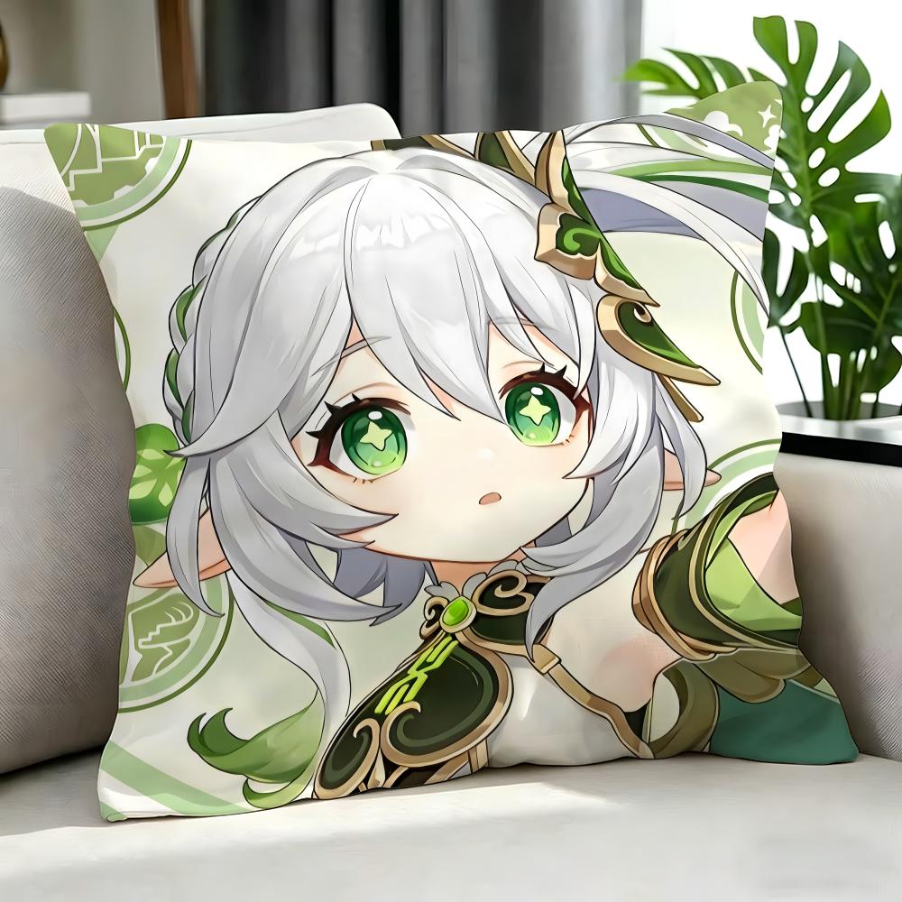 game Nahida Cushion Cover Cushion Cover Set 4Pcs 50x50 45x45 40x40 Pillowcase Decorative Sofa Home Decor