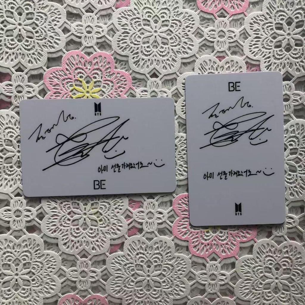 [USED] BTS Bangtan BE Lucky Drop Unreleased Korean Taehyung Trading Cards (2 Cards)