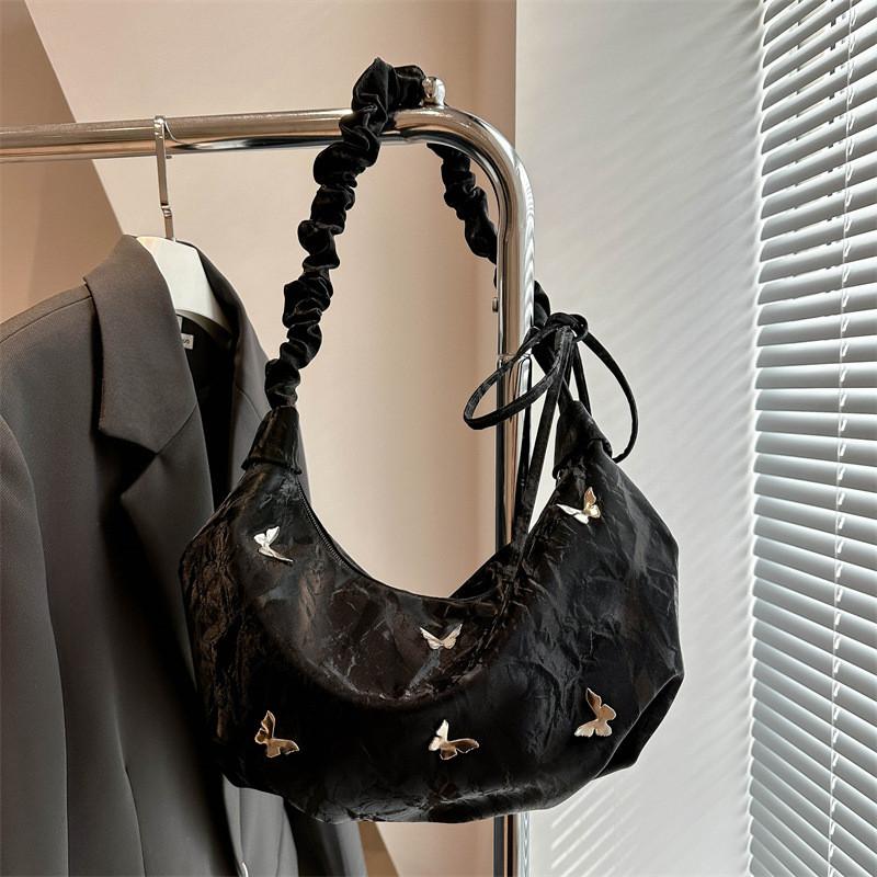 Шикарный уличный стиль Черно-белая серебристая сумка-тоут с просторным интерьером и уникальным дизайном для ежедневного использования чёрный