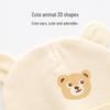 Unisex Baby Bear Cotton Pullover Hat, 0-3 Months, Double Layer for Spring/Autumn