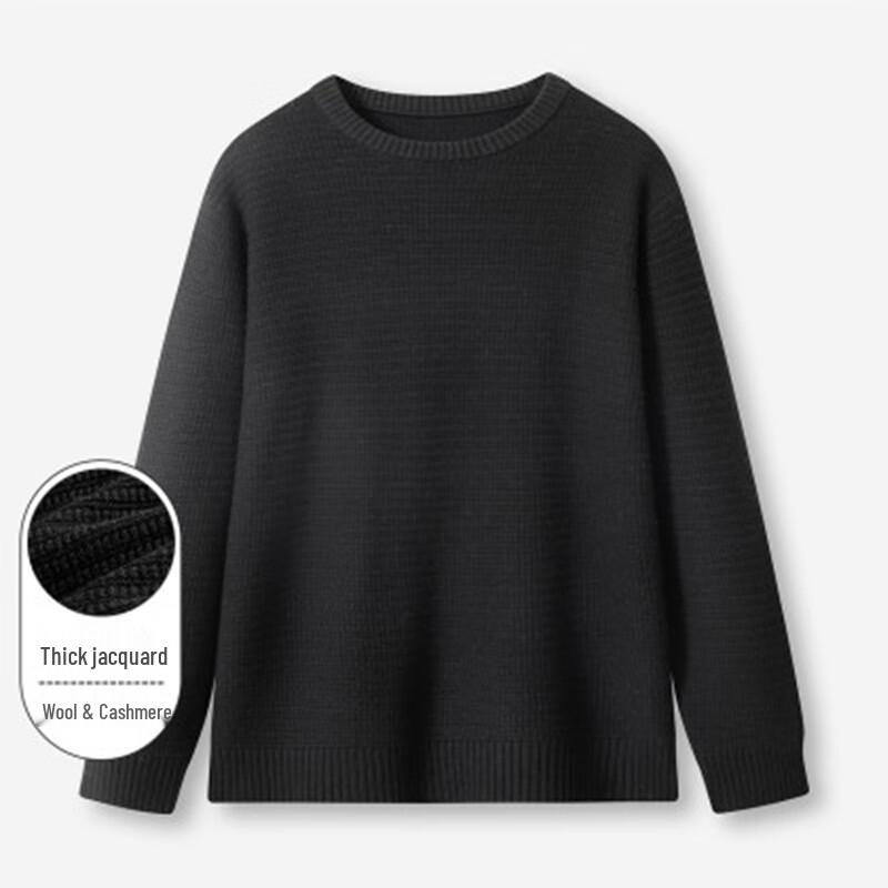 

Luotz Men s Winter Jacquard Round Neck Wool Blend Sweater XL (180)