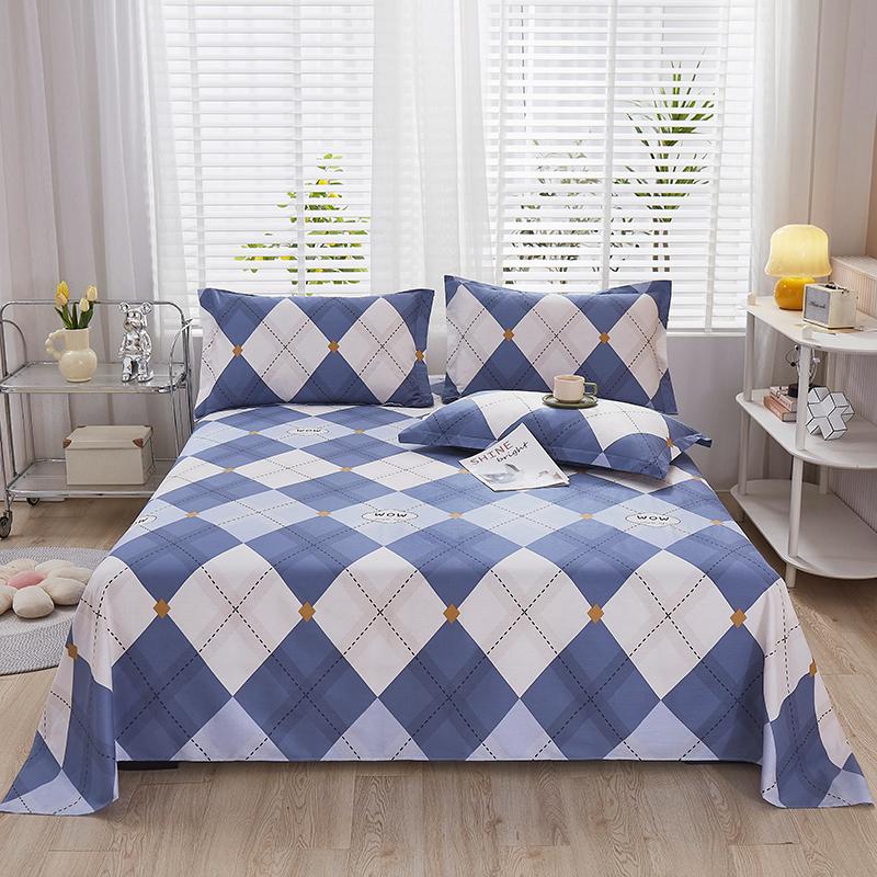 Cotton Bed Flat Sheet for Double Bed Plain Solid Color Top Sheets Single/Queen/King Flat Bedsheets Home Bed Linen Sheets