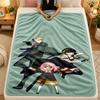 Flannel BlanketSpy × Family Warm Soft Throw Blanket for Indoor Sofa Bed Living Room Use