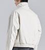 Button Seoul Crop Heavy Boa Two-Way Work Jacket (Ivory)