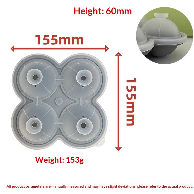 Large Silicone Ice Cube Trays - Easy-Release No Leakage Perfect For Whiskey Cocktails Juice And Parties
