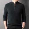 Hengyuanxiang Men's Half-Zip Wool Blend Knit Sweater