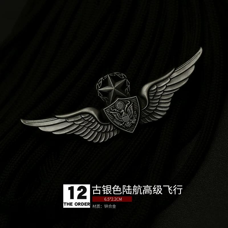 Aviation Pilot Badge Military Fan Parachute Badge Skill Badge Badge Brooch Medal Hat Badge