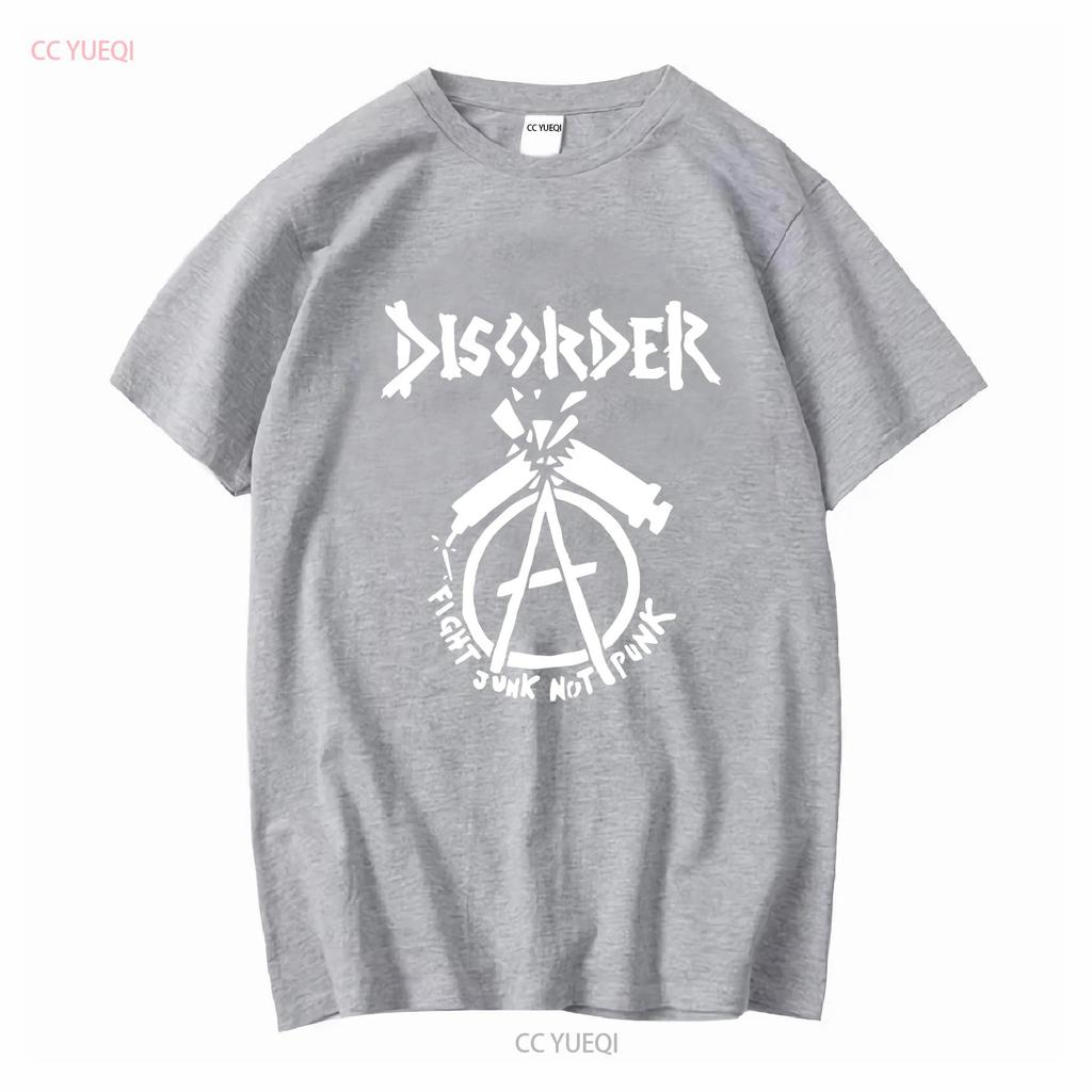Disorder Fight Junk Thrash hardcore Punk rock band T shirt long or short sleeves vintage Washed graphic Unisex fashion Stylish