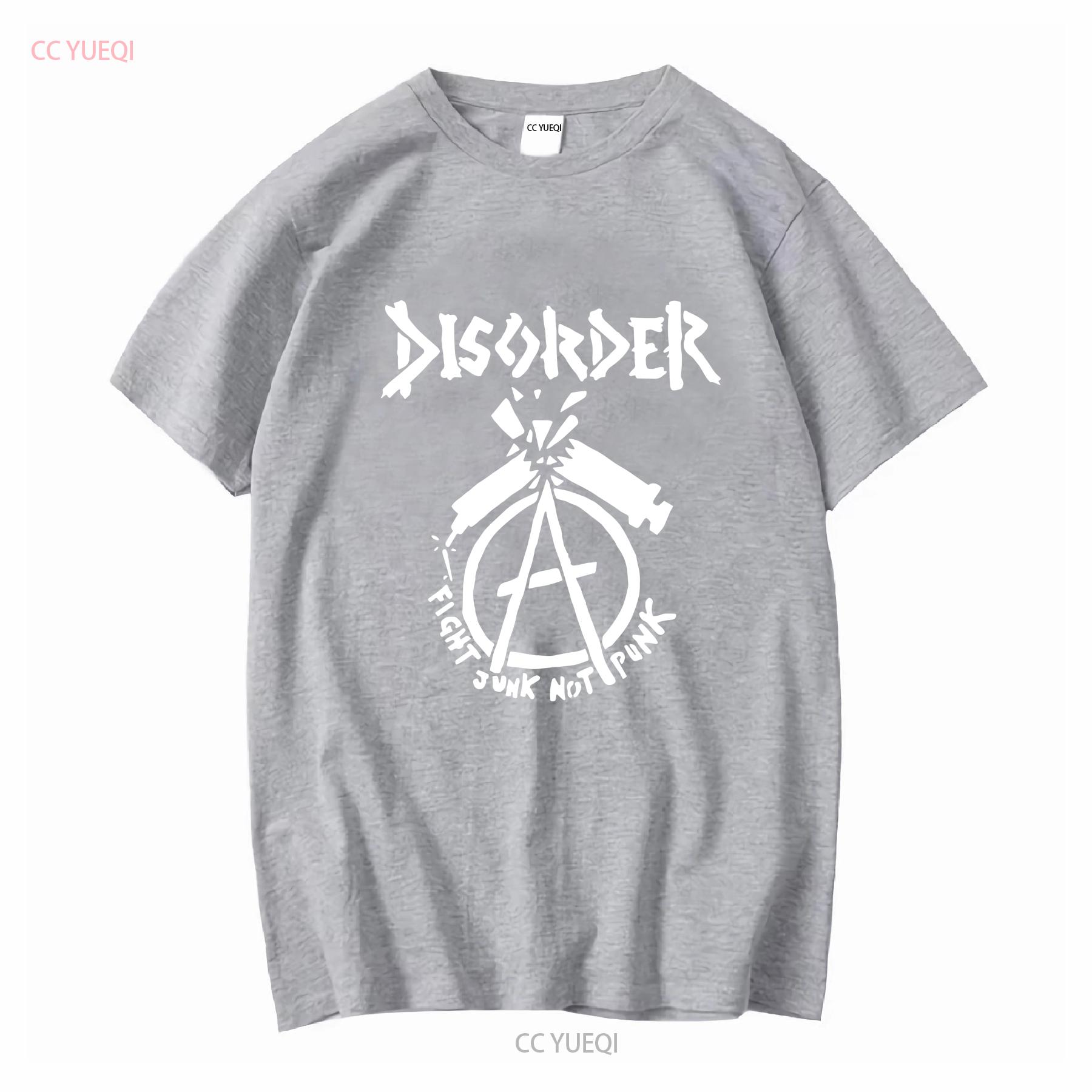 

Disorder Fight Junk Thrash hardcore Punk rock band T shirt long or short sleeves vintage Washed graphic Unisex fashion Stylish 3XL