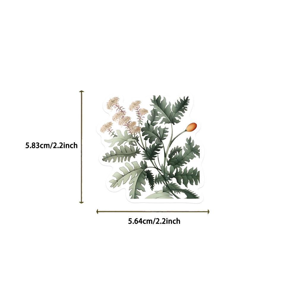 50PCS Natural Plant Illustration Cartoon Graffiti Stickers Phone Guitar Laptop Notebook Suitcase Waterproof Sticker Kids Toys