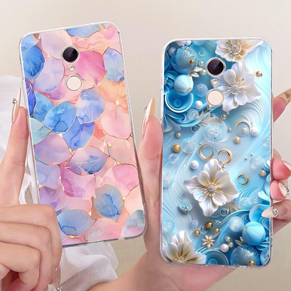 For Redmi 5 Case Cover Transparent Cute Cat Fashion Butterfly Funny Painted Casing MDG1 MDI1