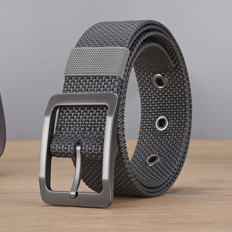 Alloy Buckled Zinc Canvas Belt With Versatile Style For Men Work Travel And
