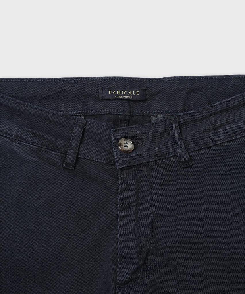 PANICALE Slim Fit Cotton Twill Pants [Navy]