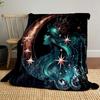 "Moon Goddess with Starry Crown" Patterned Blanket, Flannel, Suitable for All Seasons, Home Decor, Warm and Cozy