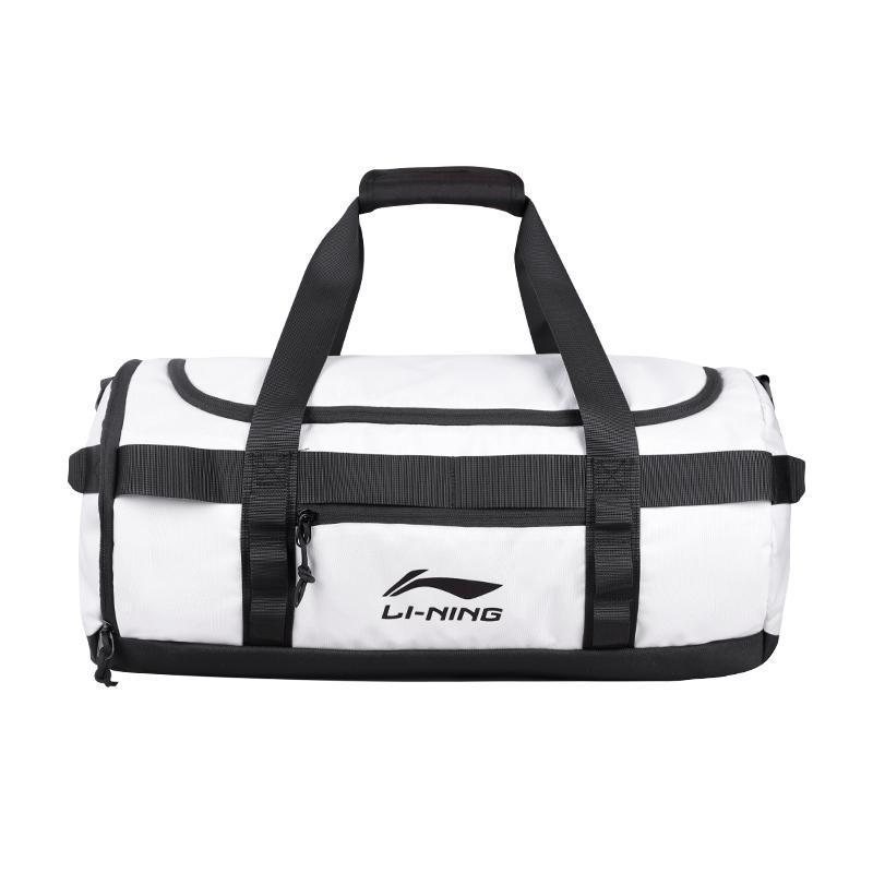 Li Ning Basketball Collection Polyester Portable Crossbody Backpack Gym Bag Regular Unisex White ABLV055-1