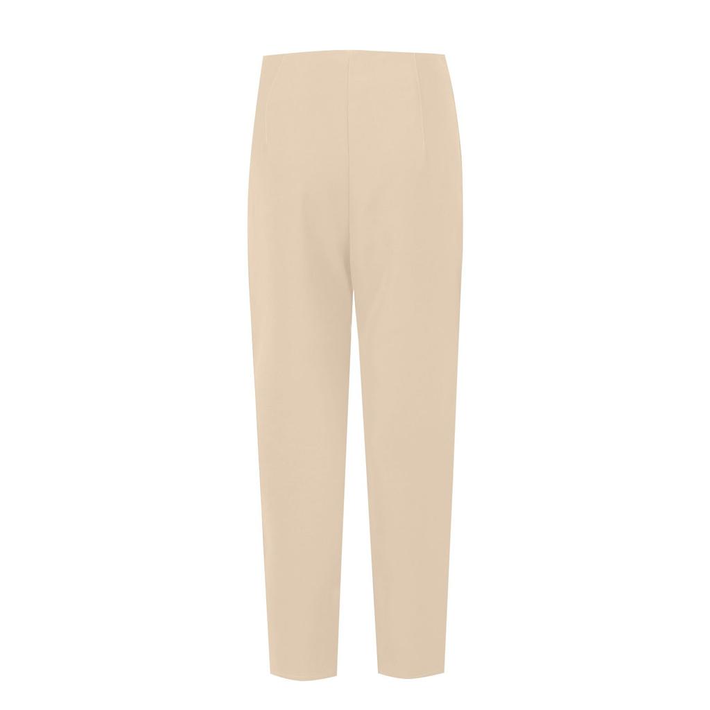 Fashion Color Women Breathable Long Pants Loose Casual Wide Leg Pockets High Waist Cropped Work Pants