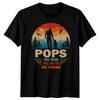 Mens Pops The Man Myth Legend Funny Fathers Day T-Shirt Tee Best Dad Ever #FD
