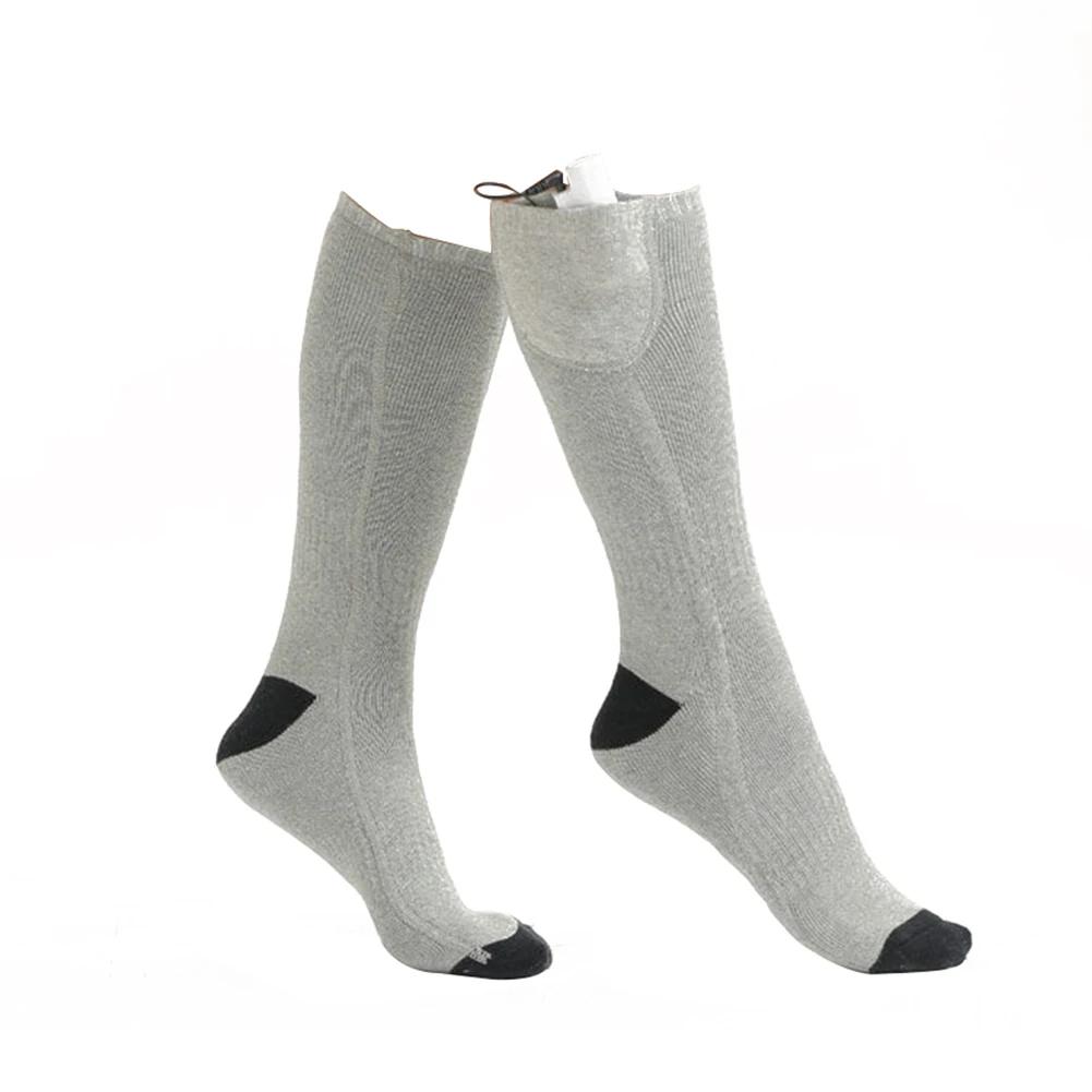 Winter Elastic Electric Heating Socks Breathable Charging Anti-Cold Skiing Foot Warmer Heated Thermal Stockings Without Battery