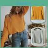 Versatile Plus Size Autumn Womens Sweaters Off The Shoulder Pullover Sweater Long Sleeve For Every Occasion