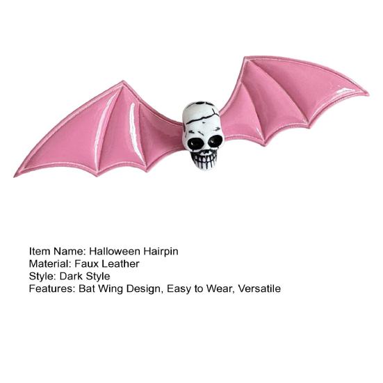 Halloween Hairpin Dark Style Bat Wings Pumpkin Eyeball Design Spoof Hair Clip Versatile Gothic Street Party Hair Accessory