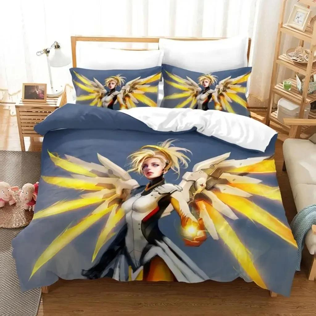 3D Anime Overwatch Widowmaker Beding Set Printed Bed Linen Set With Pilowcase Soft Duvet Cover Soft Single Double Quen Super King-Sized Dimensionsd