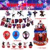 Decorazioni per Festa di Compleanno a Tema Spider-Man Striscioni da Supereroe Palloncini Cake Toppers Spirali Decorazioni a Spirale da Appendere per Bambini Ragazzi Forniture per Feste